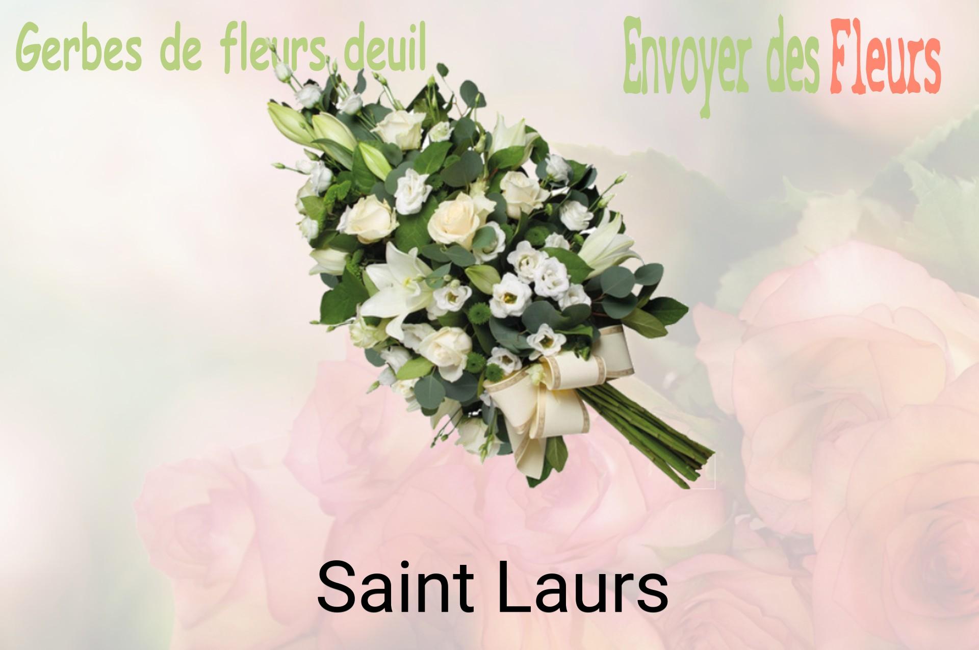 Gerbe de fleurs de deuil livrée à Saint-Laurs